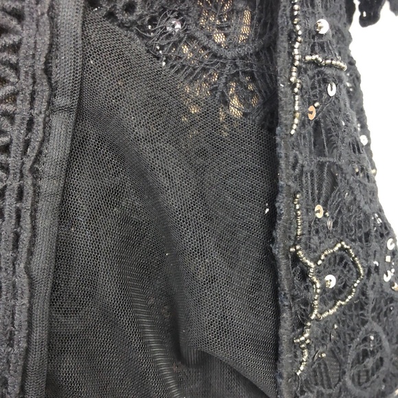 New Aidan Mattox Black 3/4 Sleeve Cocktail Dress 4 - Picture 8 of 15